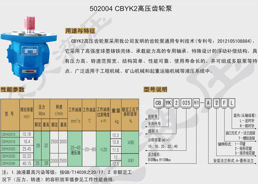 齿轮泵厂家