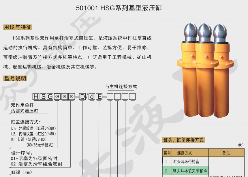 HSG系列基型液压缸