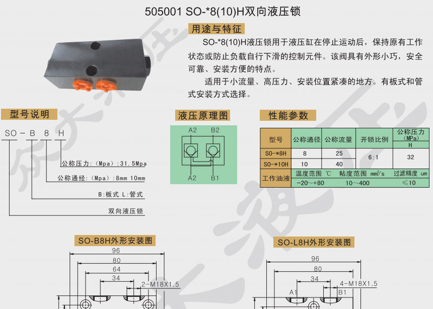 双向液压锁价格